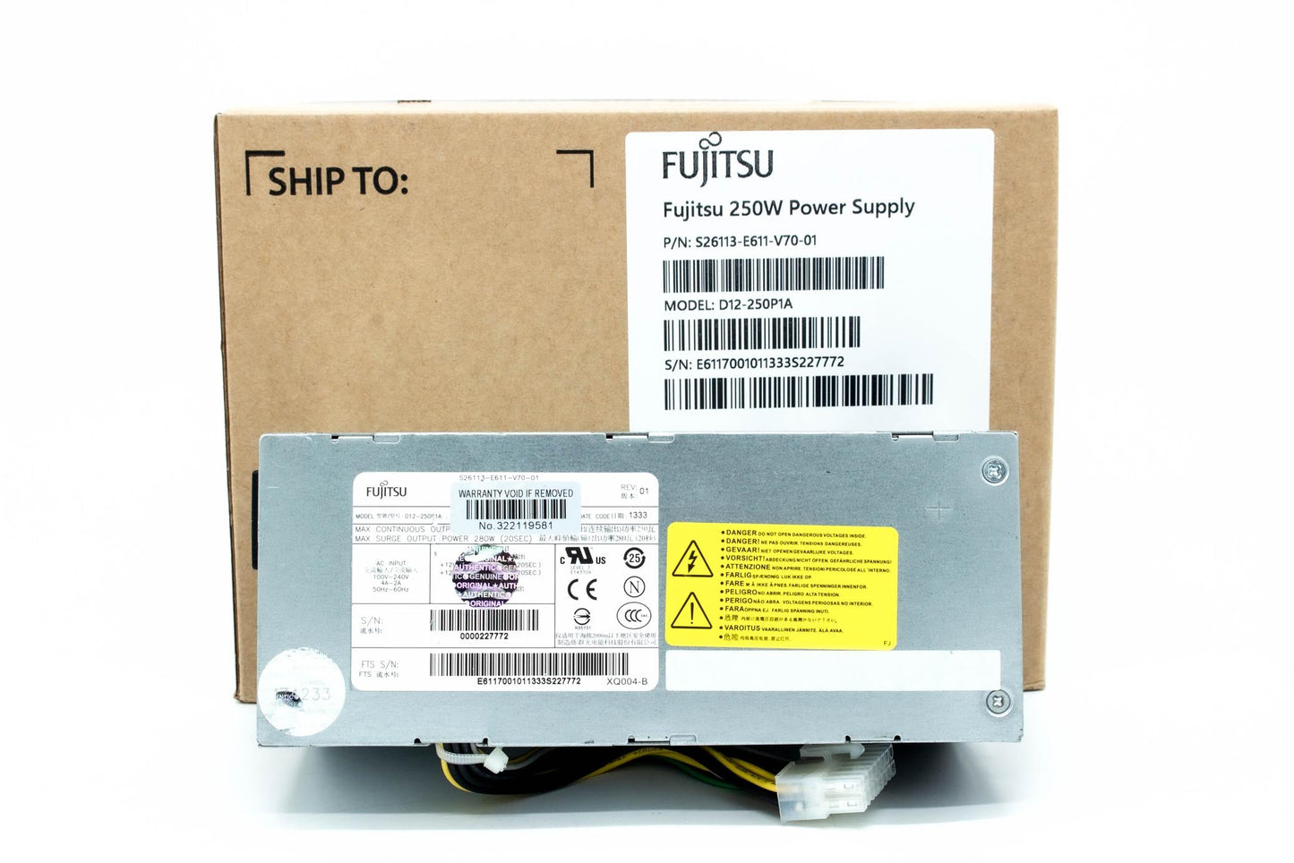 D12-250P1A - Fujitsu - S26113-E611-V70-01 Power Supply Reconditioned