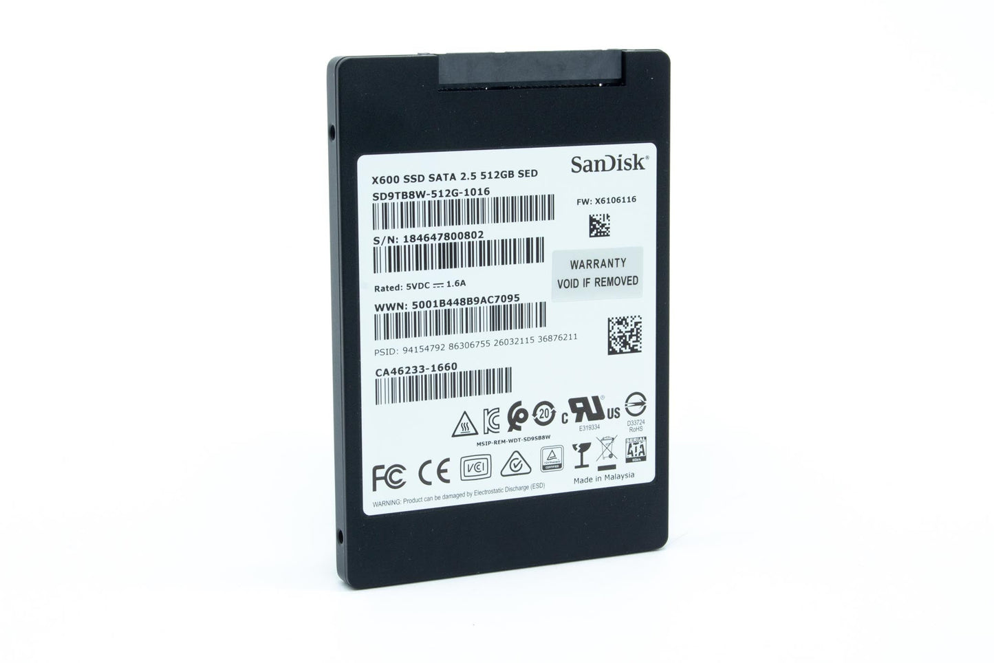 SanDisk X600 SD9TB8W-512G-1016 512GB 2.5" SATA Solid State Drive SSD