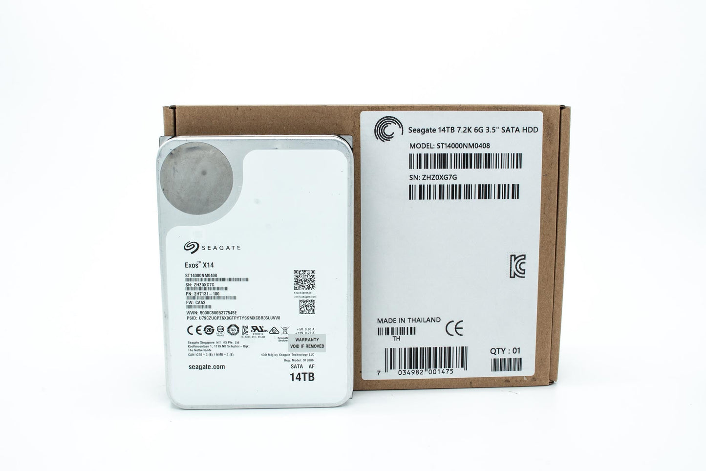 Seagate Exos X14 ST14000NM0408 14TB 7.2K RPM CMR SATA 6Gb/s 512e 3.5in Hard Drive (Renewed)