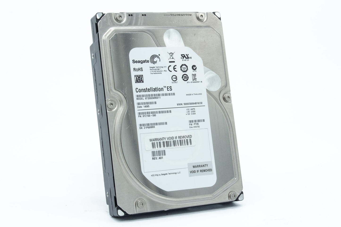 Seagate Constellation ES 2 TB 7200RPM SATA 6Gb/s 64MB Cache 3.5 Inch Internal Bare Drive (ST2000NM0011)