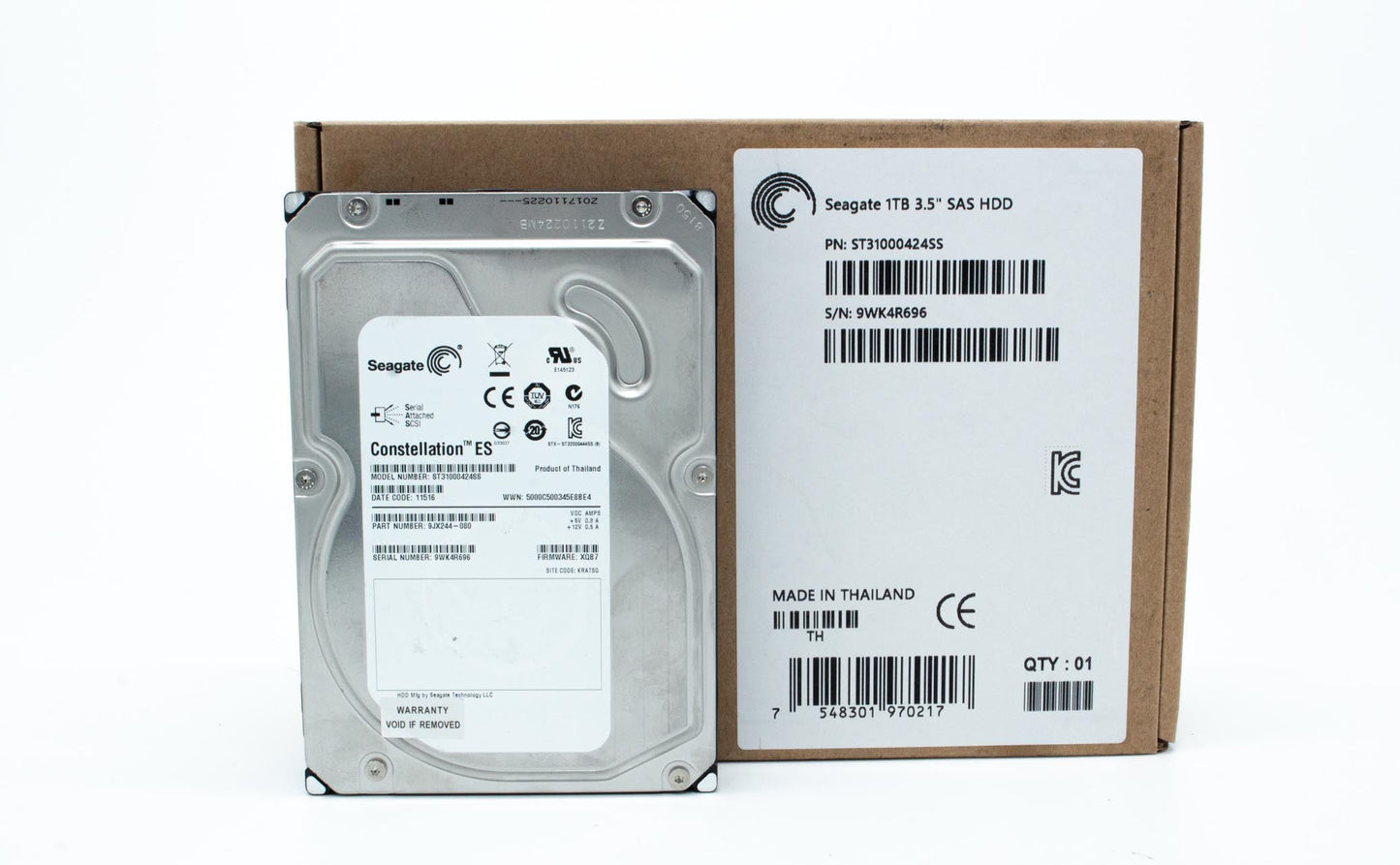 Seagate Constellation ES 1 TB 7200 RPM SAS 2.0 6 GB/s 16 MB Cache 3.5-Inch Hard Drive - ST31000424SS