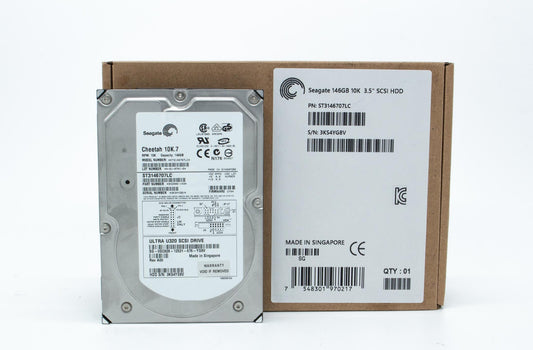 ST3146707LC Seagate Cheetah 146GB 10K RPM 8MB Buffer 3.5 Inches Form Factor Ultra320 80 Pin SCSI Hard Drive. New Bulk Pack With 1 Year Warranty