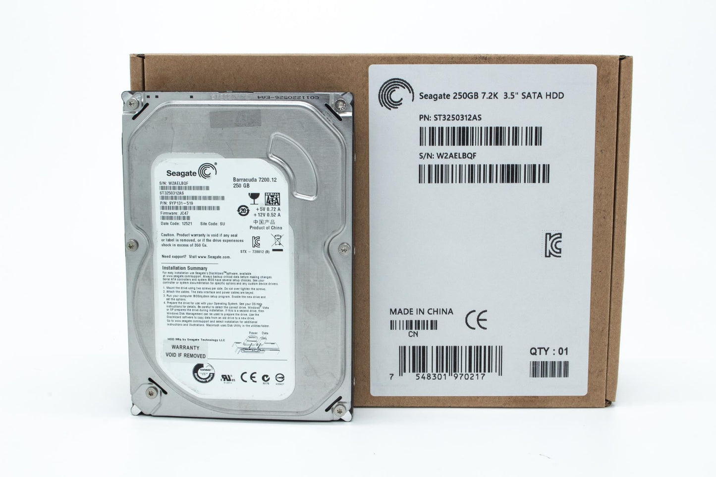 Seagate Barracuda 7200.12 ST3250312AS 250 GB Internal Hard Drive