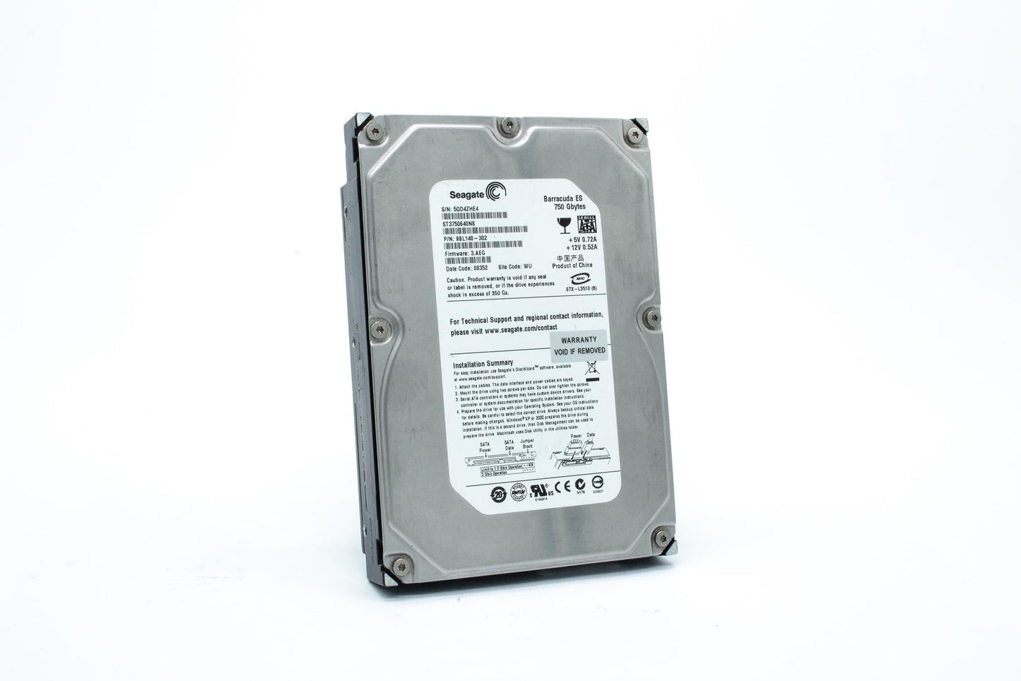 Seagate ST3750640NS 750 GB ES 7200 RPM SATA/300 Hard Drive