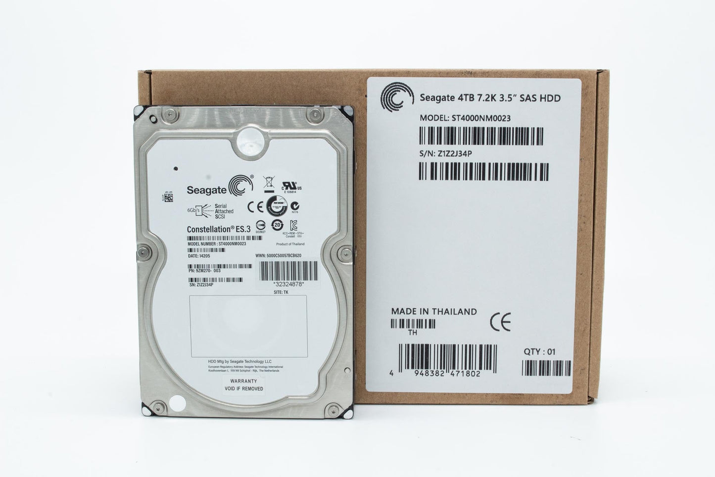 Seagate Enterprise Capacity 3.5 HDD (Constellation ES) 4TB 7200RPM 6Gbps SAS 128 MB Cache Internal Bare Drive ST4000NM0023