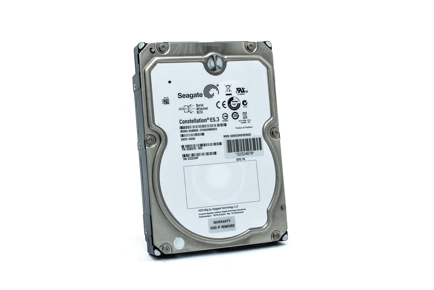 Seagate Enterprise Capacity 3.5 HDD (Constellation ES) 4TB 7200RPM 6Gbps SAS 128 MB Cache Internal Bare Drive ST4000NM0023
