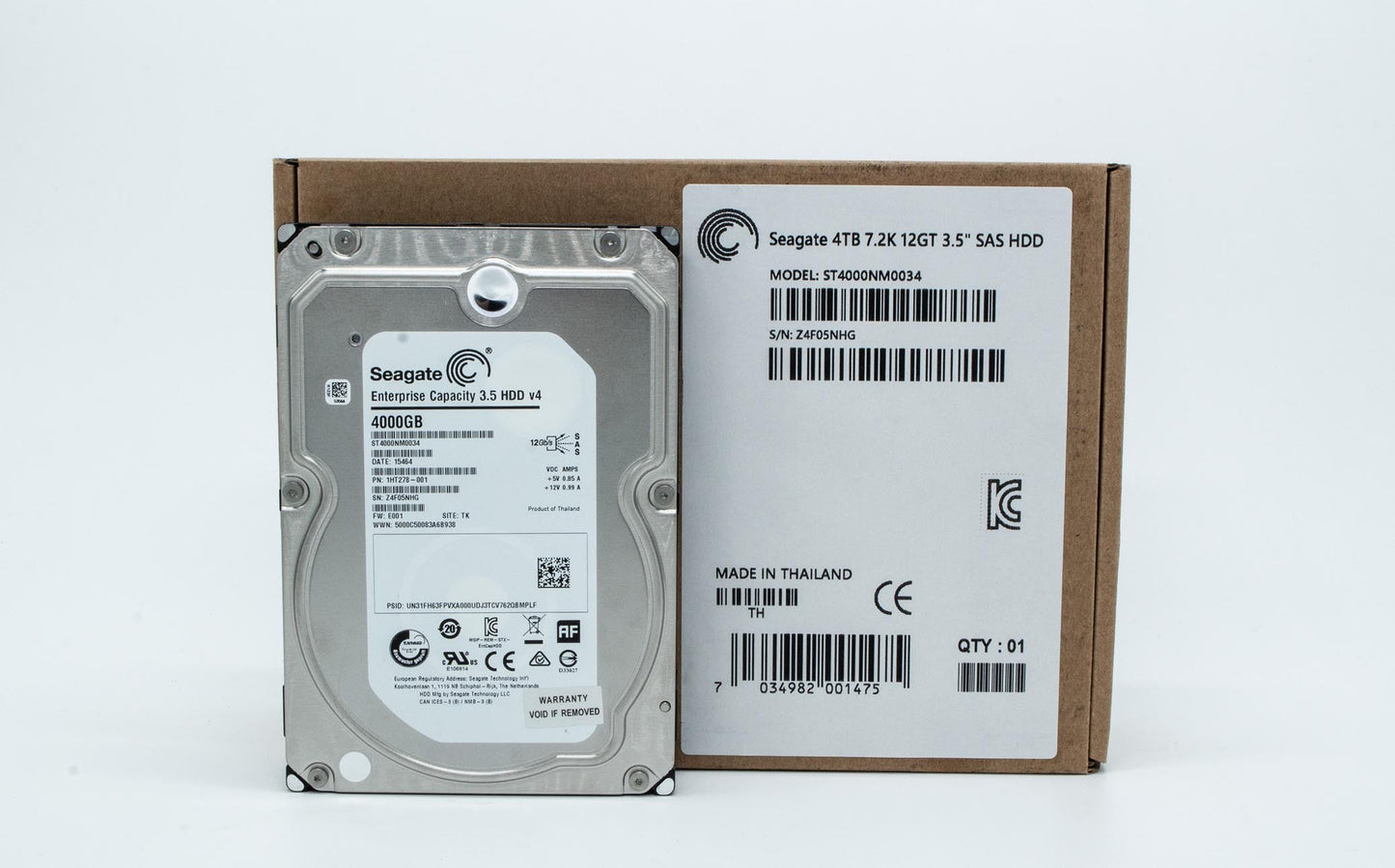 SEAGATE ST4000NM0034 3.5 4TB 7200RPM SAS 12GB Hard Drive Seagate Technology ST4000NM0034 Seagate Hard Drives (Renewed