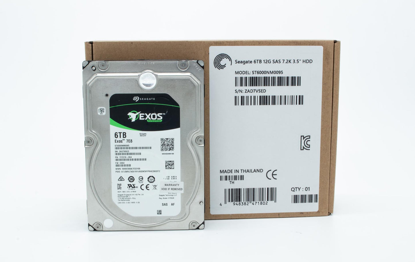 Seagate Enterprise Capacity ST6000NM0095 6TB 7200RPM SAS 12.0 GB/S 256MB 512E Enterprise Hard Drive