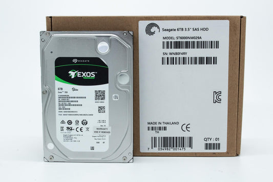 Seagate Exos 7E8, 6TB, Enterprise Internal Hard Drive, SAS, 3.5", for Business and Data Centre (ST6000NM029A)