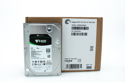 Seagate Exos 7E8, 8TB, Enterprise Internal Hard Drive, SAS, 3.5", for Business and Data Centre (ST8000NM001A)