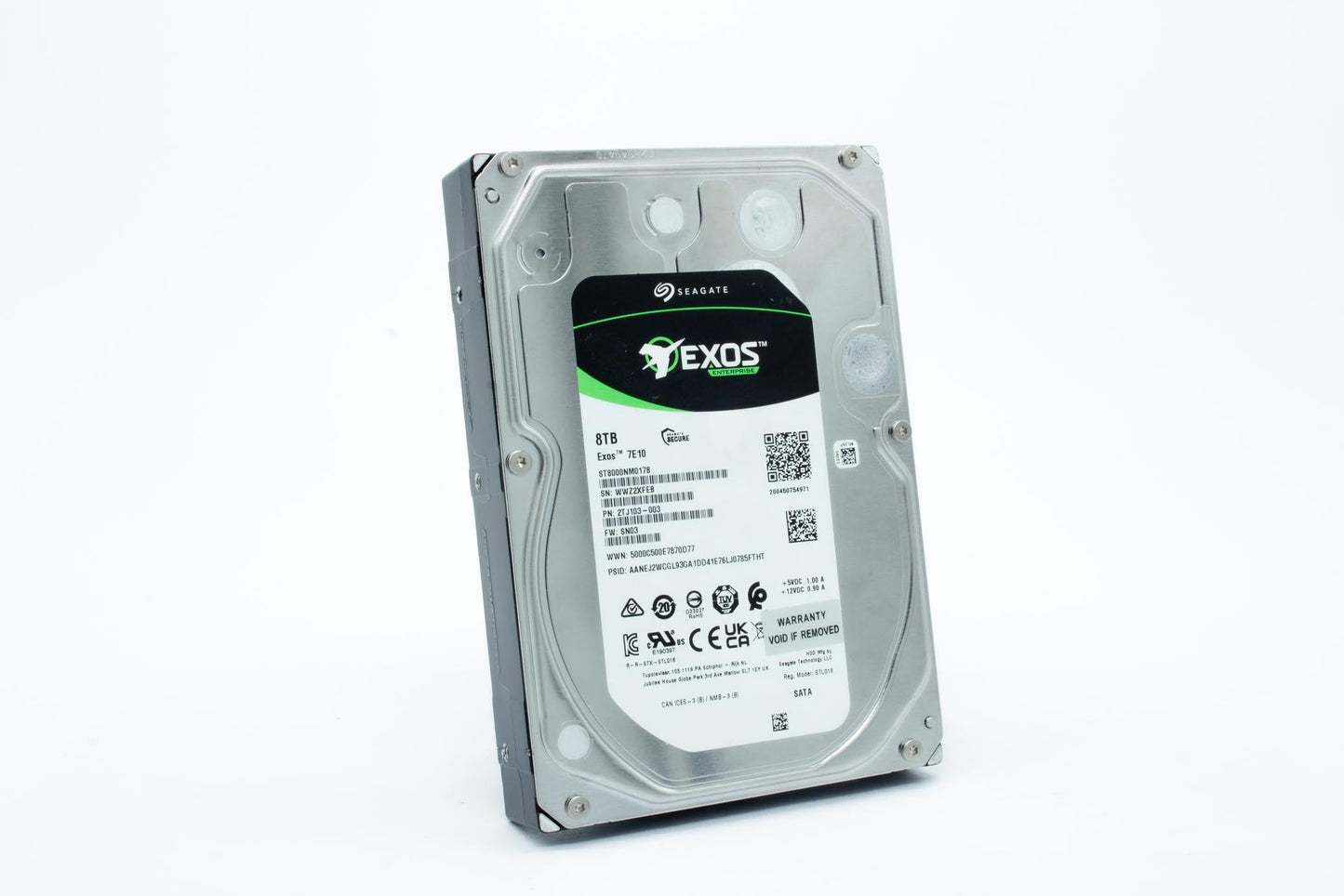 Seagate Exos 7E10 ST8000NM017B 8TB 512E/4KN SATA 6Gb/s 7200RPM 256MB Enterprise Hard Drive