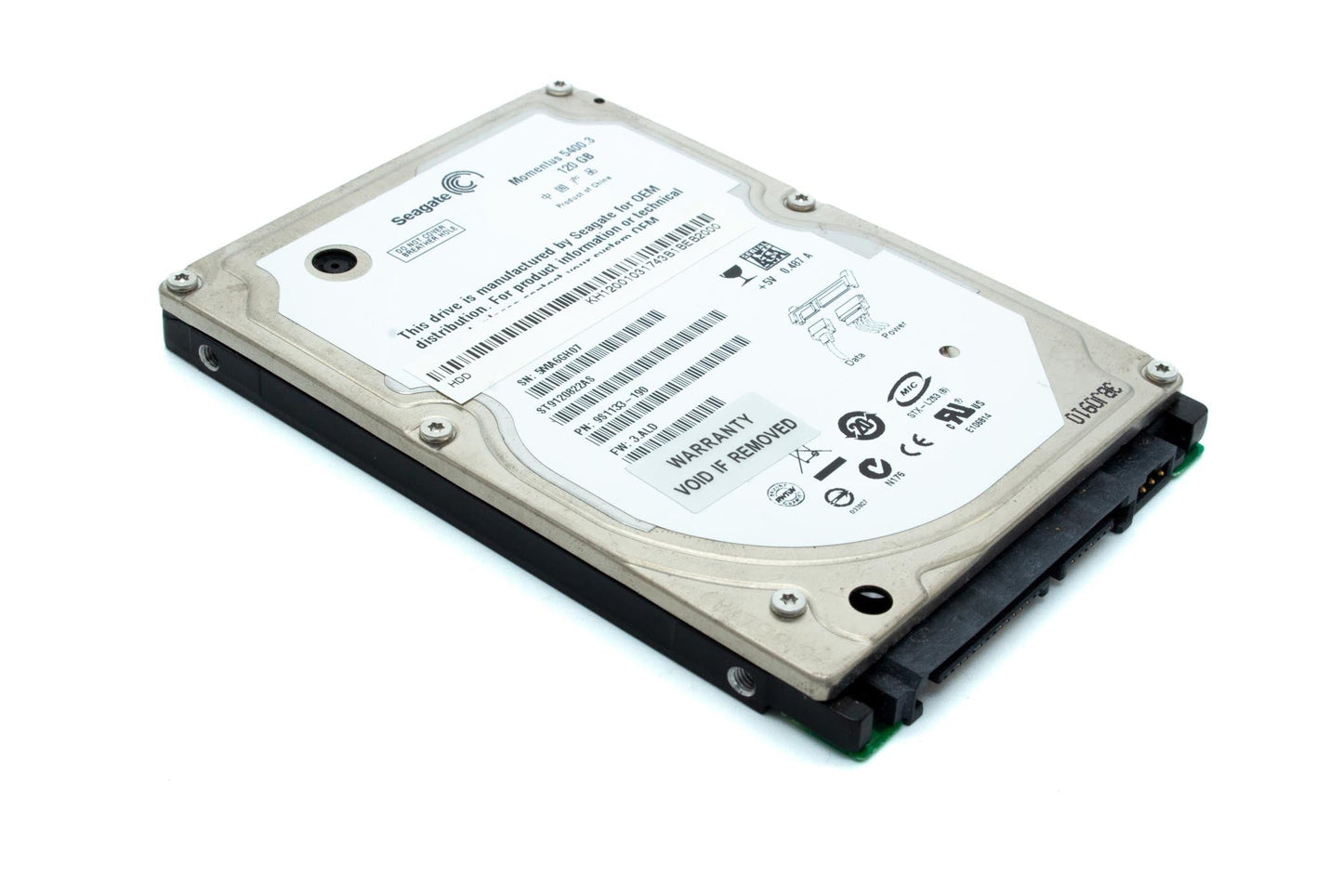 Seagate ST9120822A Momentus 5400.3 Ultra ATA/100 120 GB Bulk/OEM Hard Drive