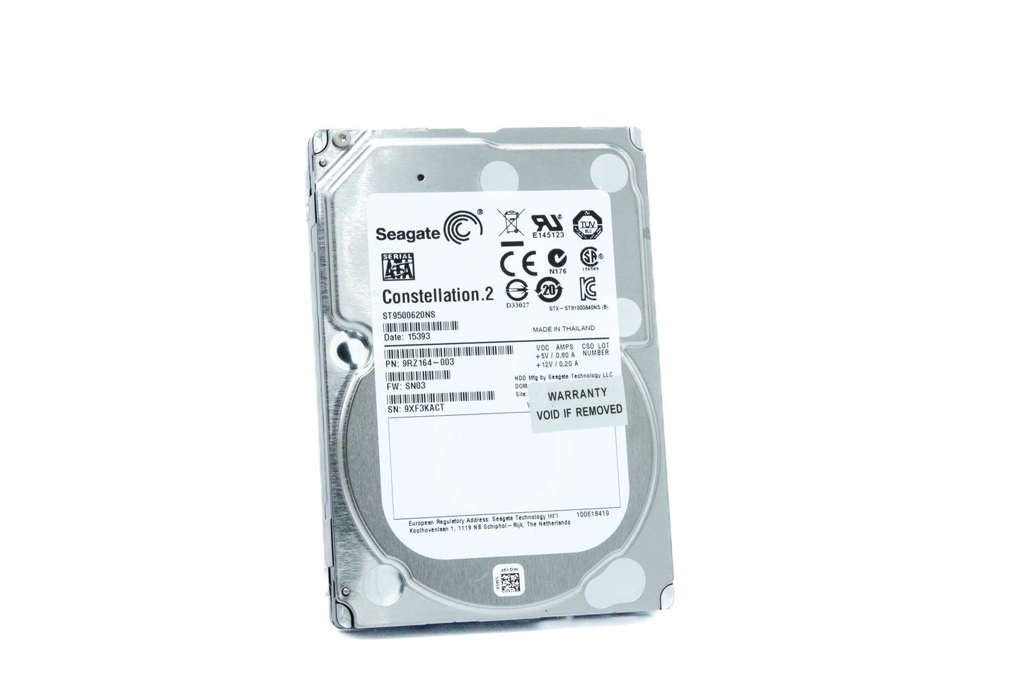 Seagate Constellation.2 500GB 7200RPM SATA 6 Gb/s 64MB Cache 2.5-Inch Internal Bare Drive ST9500620NS
