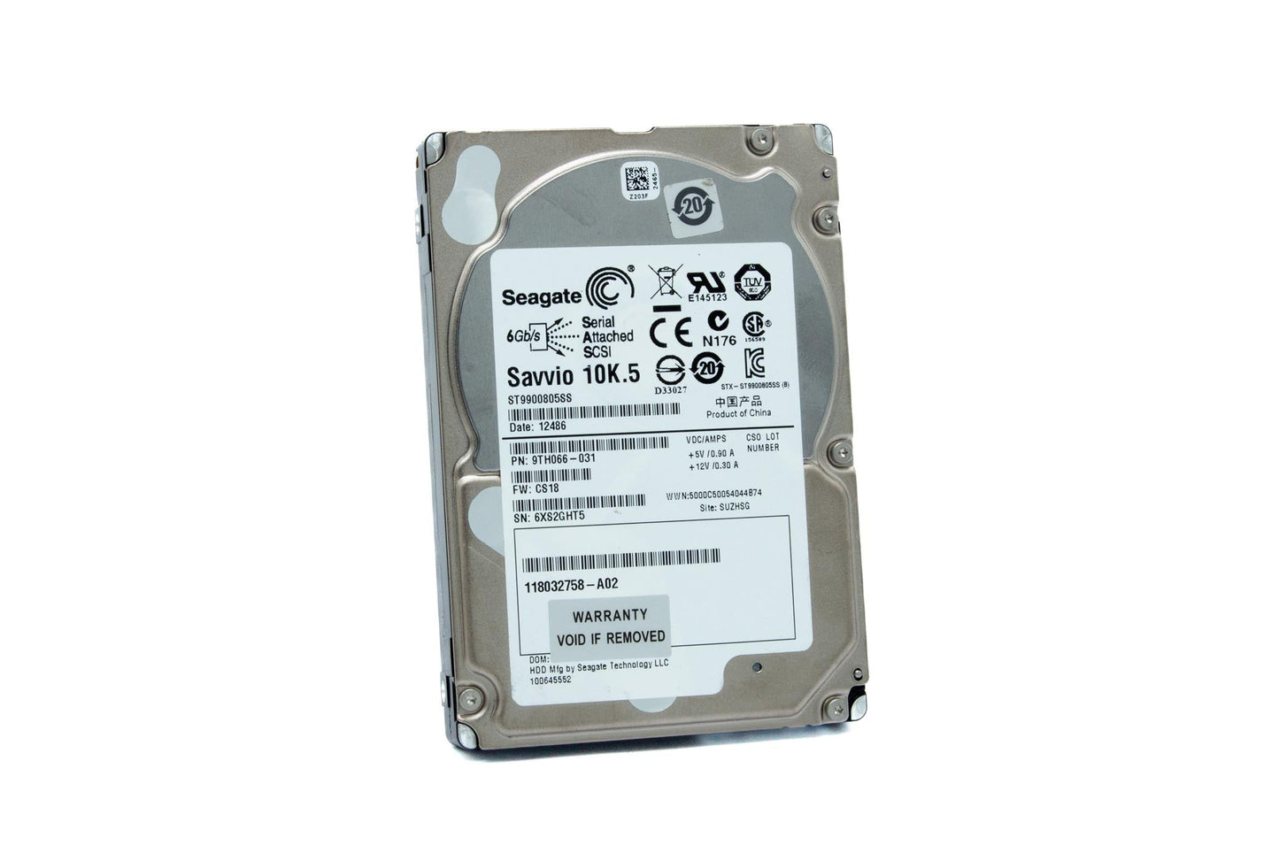 Seagate Savvio 900GB SAS, 2.5", 6 Gb/s, 10000rpm, 64MB, 205g, Silver/Black