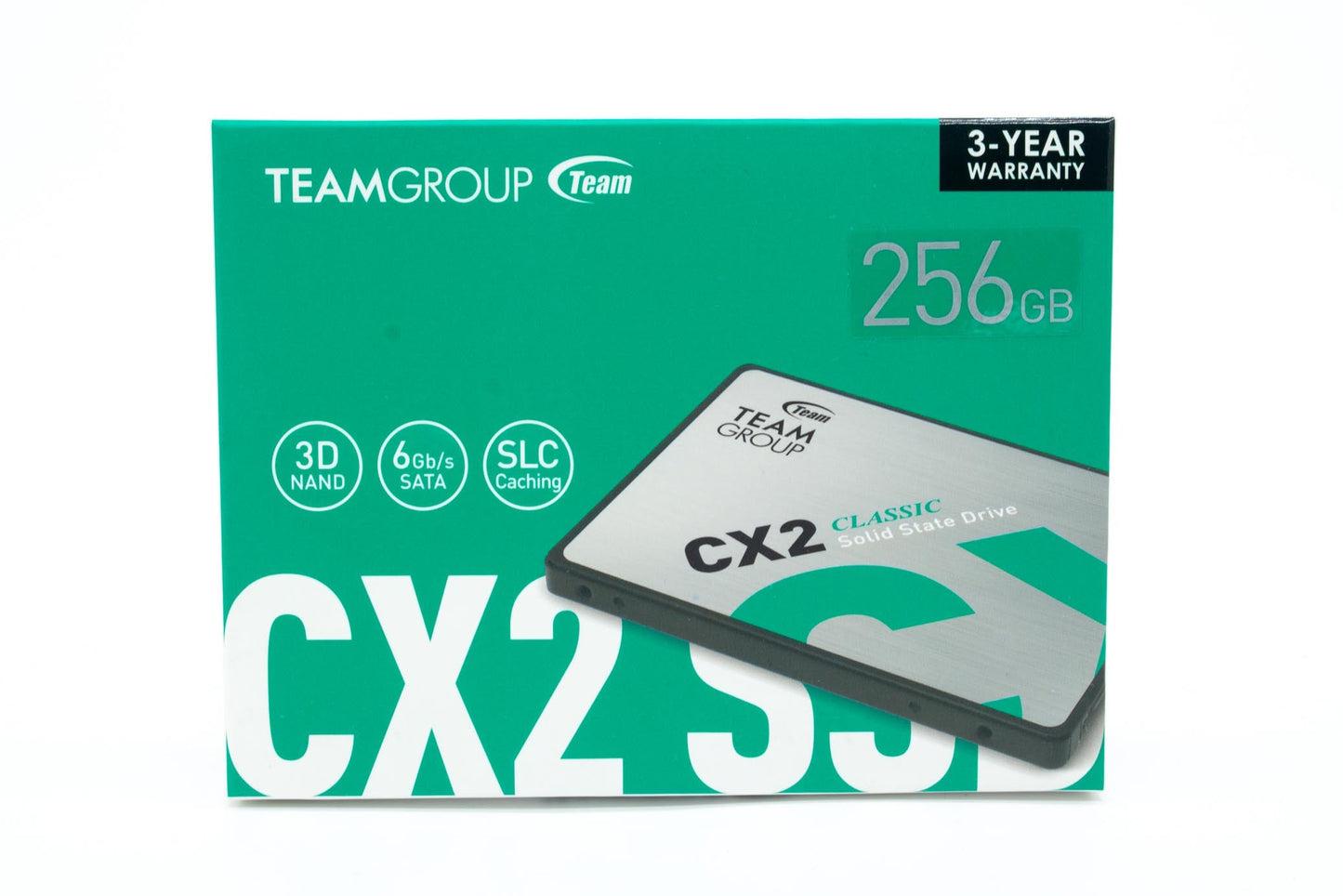 TEAMGROUP CX2 256GB 2.5-inch SATA III Internal Solid State Drive with Read/Write Speed Upto 530/490MB/s and Powerful Wear-Leveling Technology - T253X6256G0C101