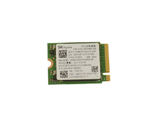 SK Hynix 512GB M.2 2230 PCIe NVMe SSD 0TG8T0 in Qatar