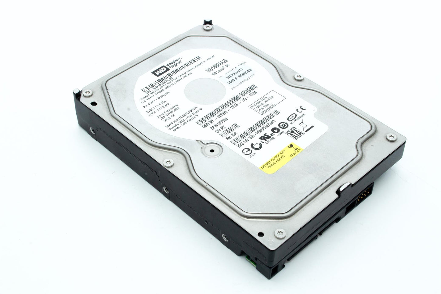 Western Digital 160 GB Caviar Blue SATA 7200 RPM 8 MB Cache Bulk/OEM Desktop Hard Drive WD1600AAJS