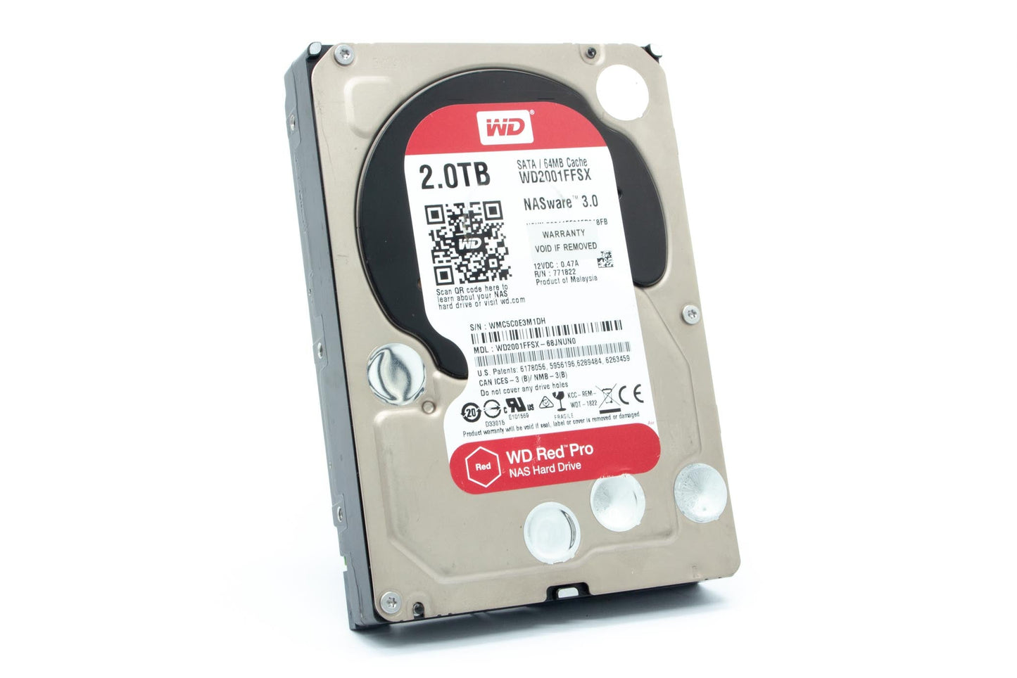 WD Red Pro 2TB NAS Hard Disk Drive - 7200 RPM SATA 6 Gb/s 64MB Cache 3.5 Inch - WD2001FFSX