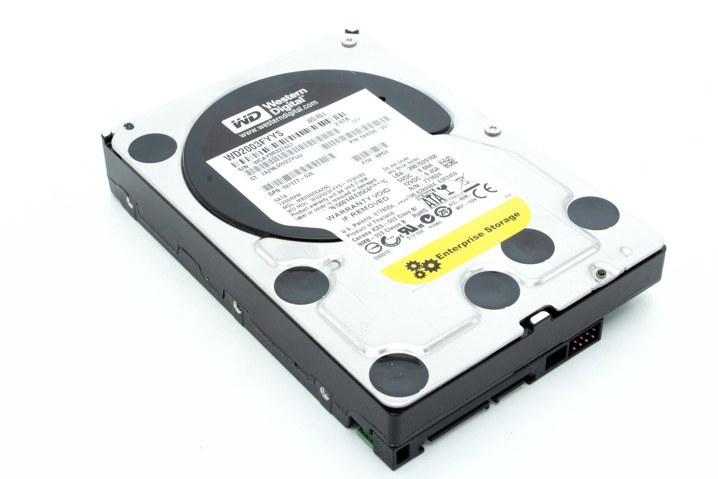 WD RE4 2 TB Enterprise Hard Drive: 3.5 Inch, 7200 RPM, SATA II, 64 MB Cache (WD2003FYYS) (Old Model)