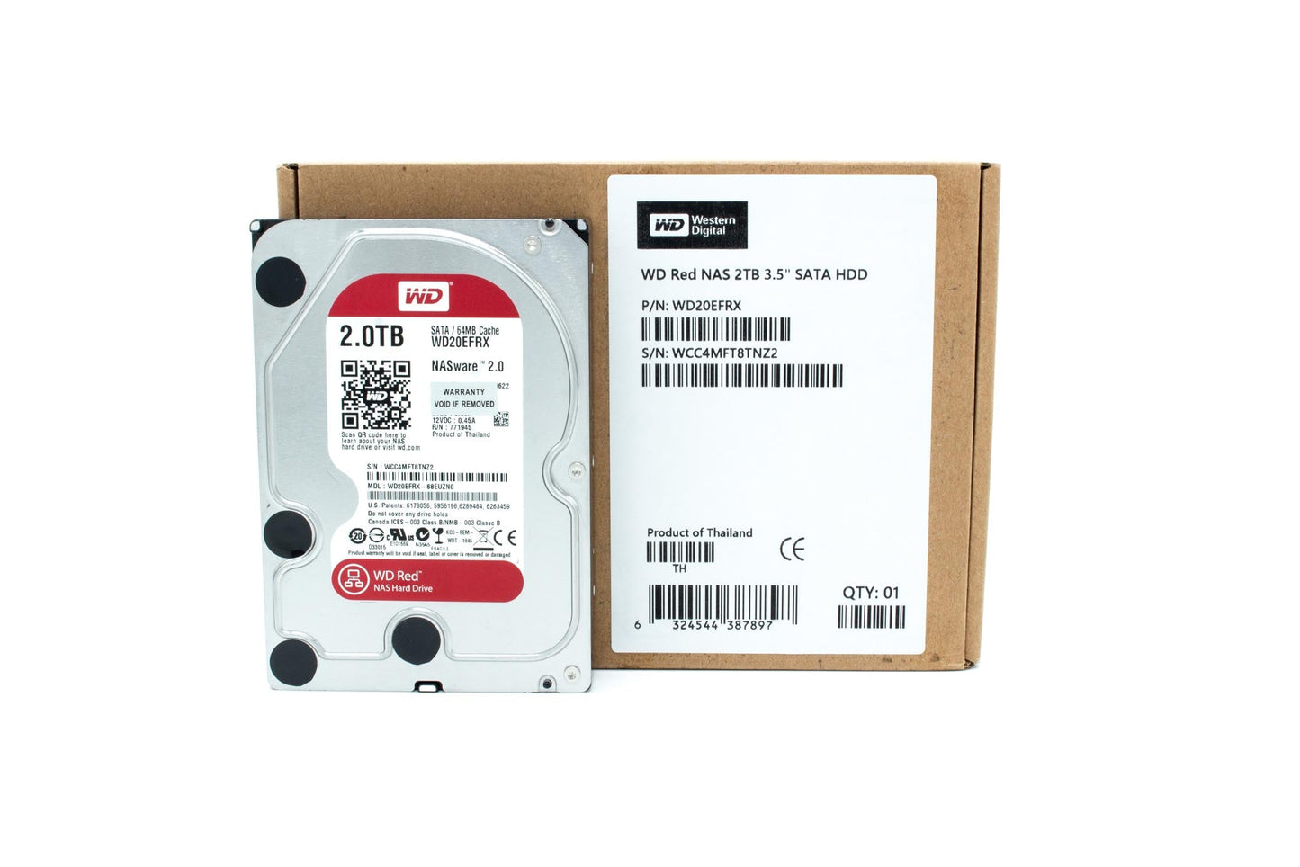 Western Digital WD20EFRX 2TB 3.5-inch SATA 6Gb/s 64MB Cache Hard Drive