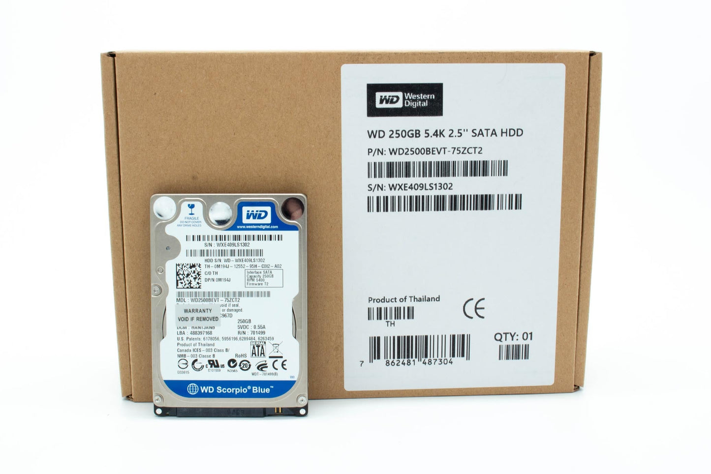 Western Digital Scorpio Blue (WD2500BEVT) 250GB 2.5" Internal HDD