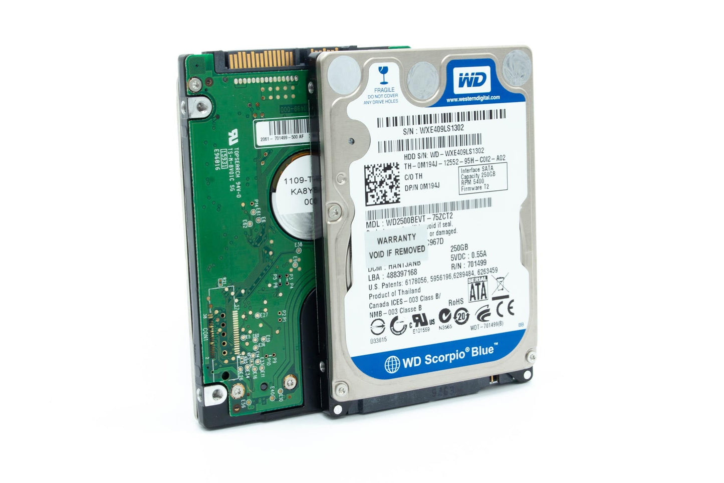 Western Digital Scorpio Blue (WD2500BEVT) 250GB 2.5" Internal HDD