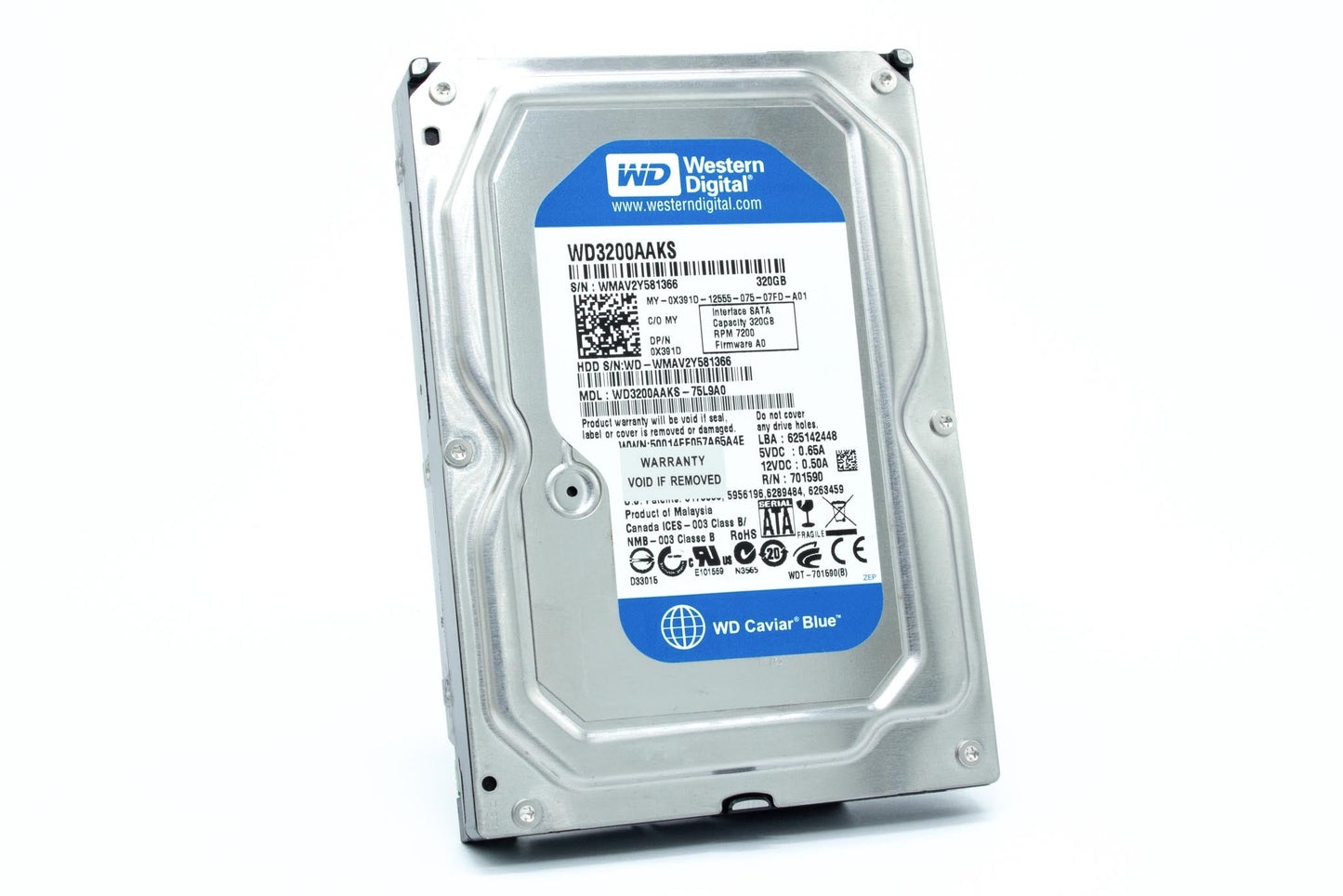 Western Digital Caviar Blue 320 GB Bulk/OEM Hard Drive 3.5 Inch, 16 MB Cache, 7200 RPM SATA II WD3200AAKS