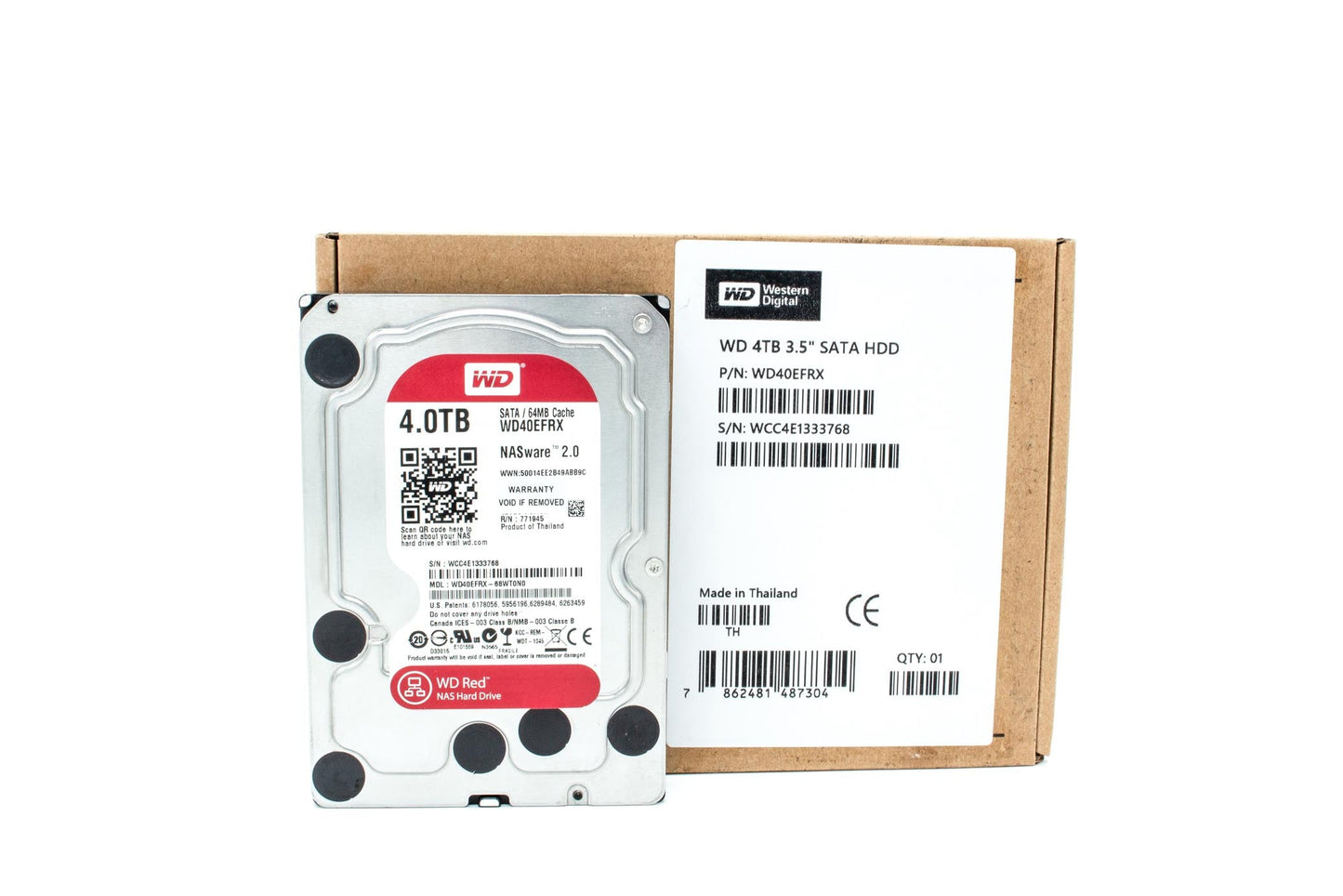 WD 4 TB Desktop Red SATA Internal Hard Disk Drive (HDD) (WD40EFRX) (Interface: SATA, Form Factor: 3.5 inch)