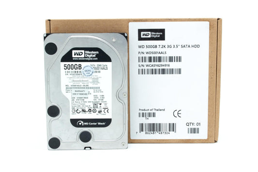 Western Digital 500 GB Caviar Black SATA 3 Gb/s 7200 RPM 32 MB Cache Bulk/OEM Desktop Hard Drive - WD5001AALS