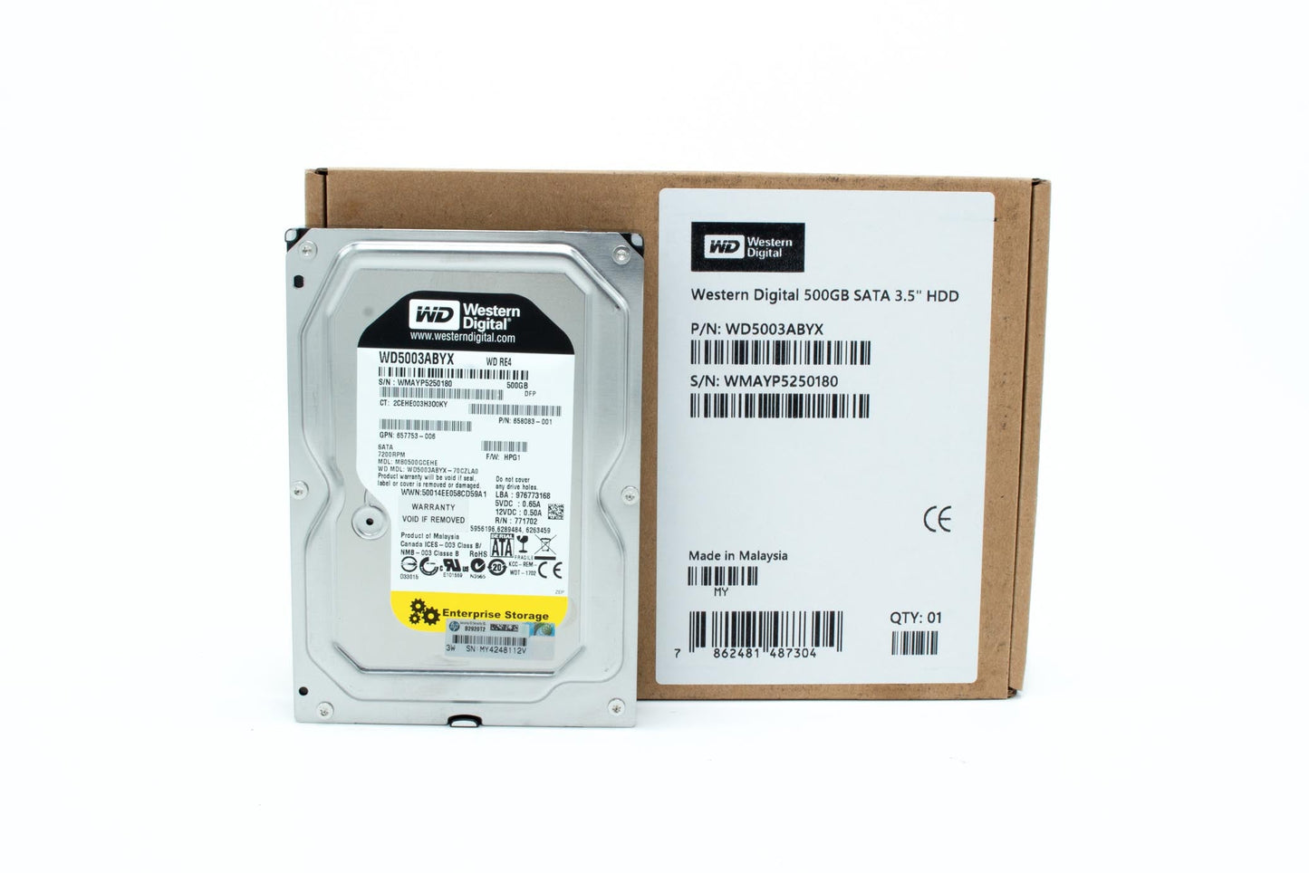 New Western Digital RE4 WD5003ABYX 500GB SATA2 7200rpm 64MB Enterprise Hard Drive 3.5 Inch