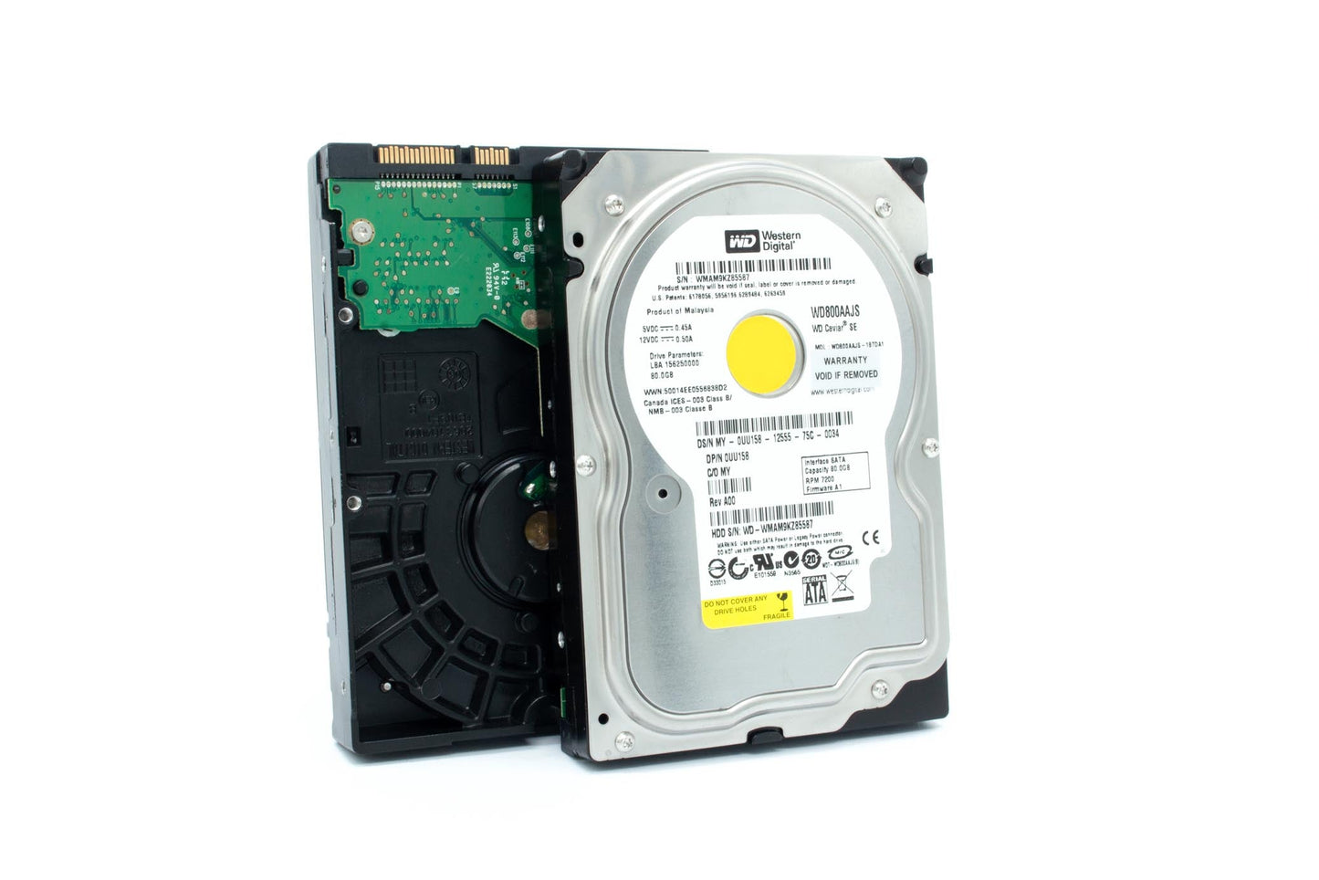 Western Digital 80 GB Caviar Blue SATA 7200 RPM 8 MB Cache Bulk/OEM Desktop Hard Drive WD800AAJS