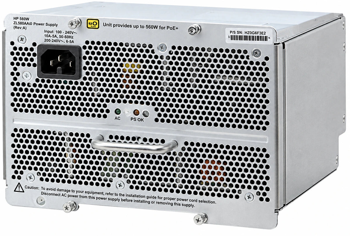 HPE Aruba 5400R 1100W PoE+ zl2 Power Supply J9829A in Qatar