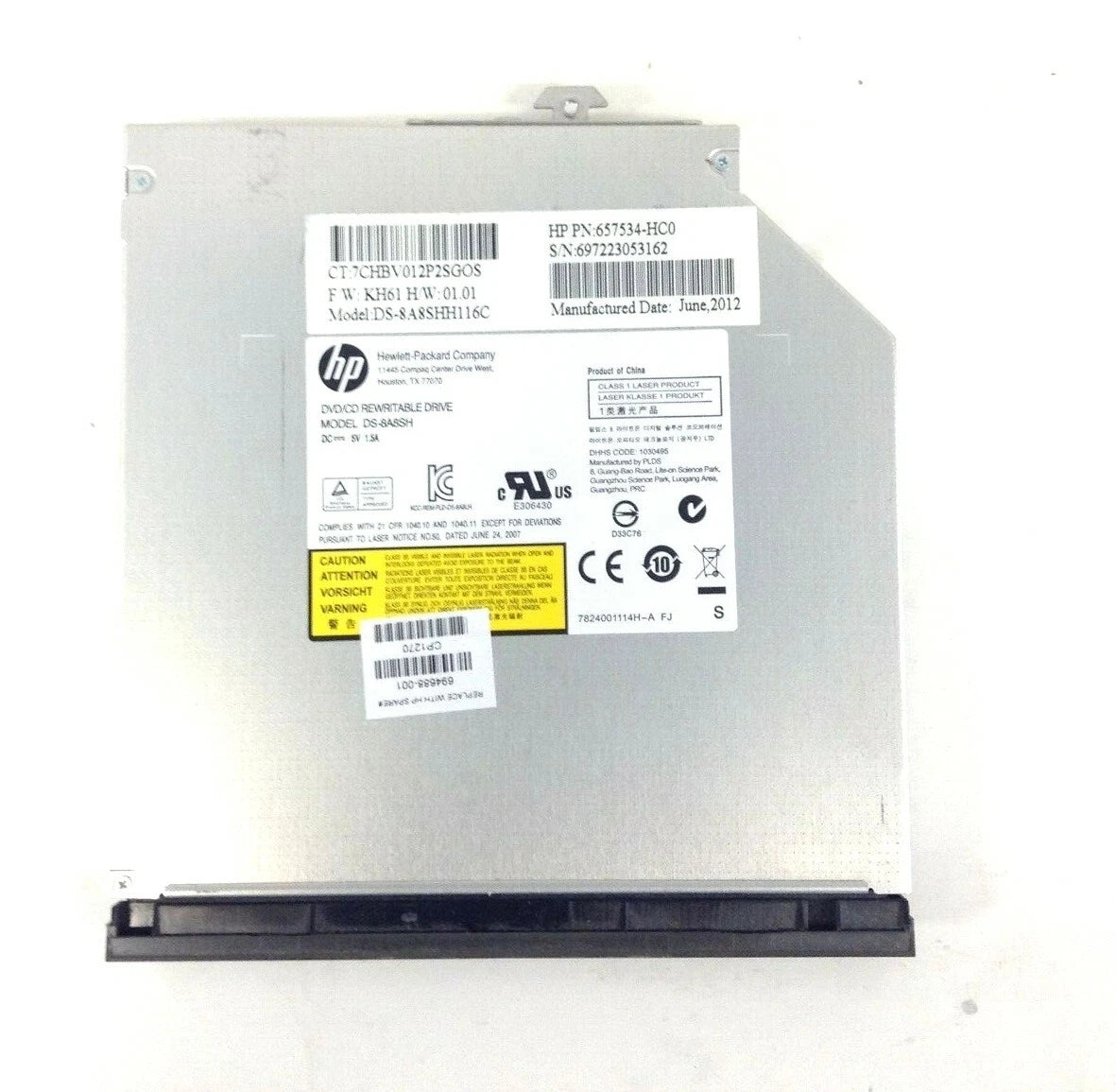 HP Pavilion G7-1317CL CD/DVD Drive