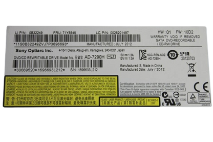16x IBM DVD-RW Multi-Burner Plus SATA Black 71Y5545