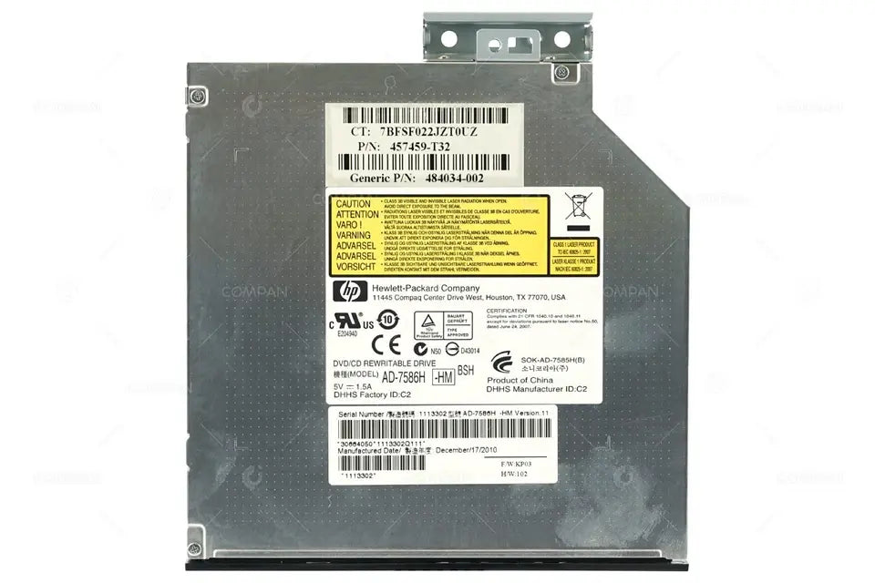 HP HPE DVD-RW SATA 12.7mm Slimline Optical Drive (484034-002)