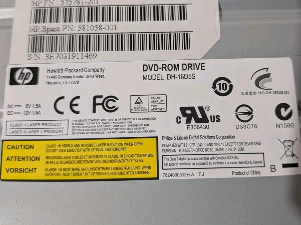 HP 575781-201 DVD RW SATA 5.25-inch Optical Drive