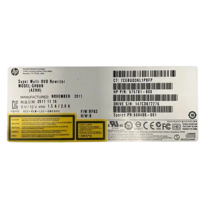 HP GH80N DVD±RW SATA Super Multi Optical Drive (575781-800)