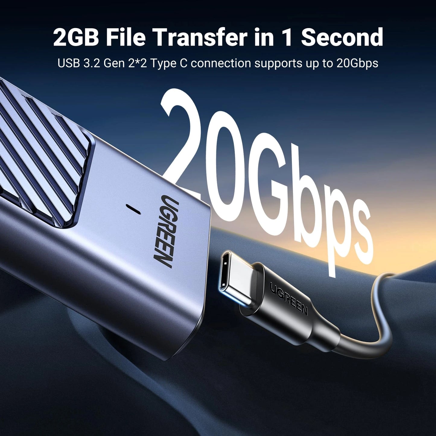 UGREEN M.2 PORTABLE HARD DRIVE ENCLOSURE (X0011OQFRJ)