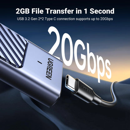 UGREEN M.2 PORTABLE HARD DRIVE ENCLOSURE (X0011OQFRJ)