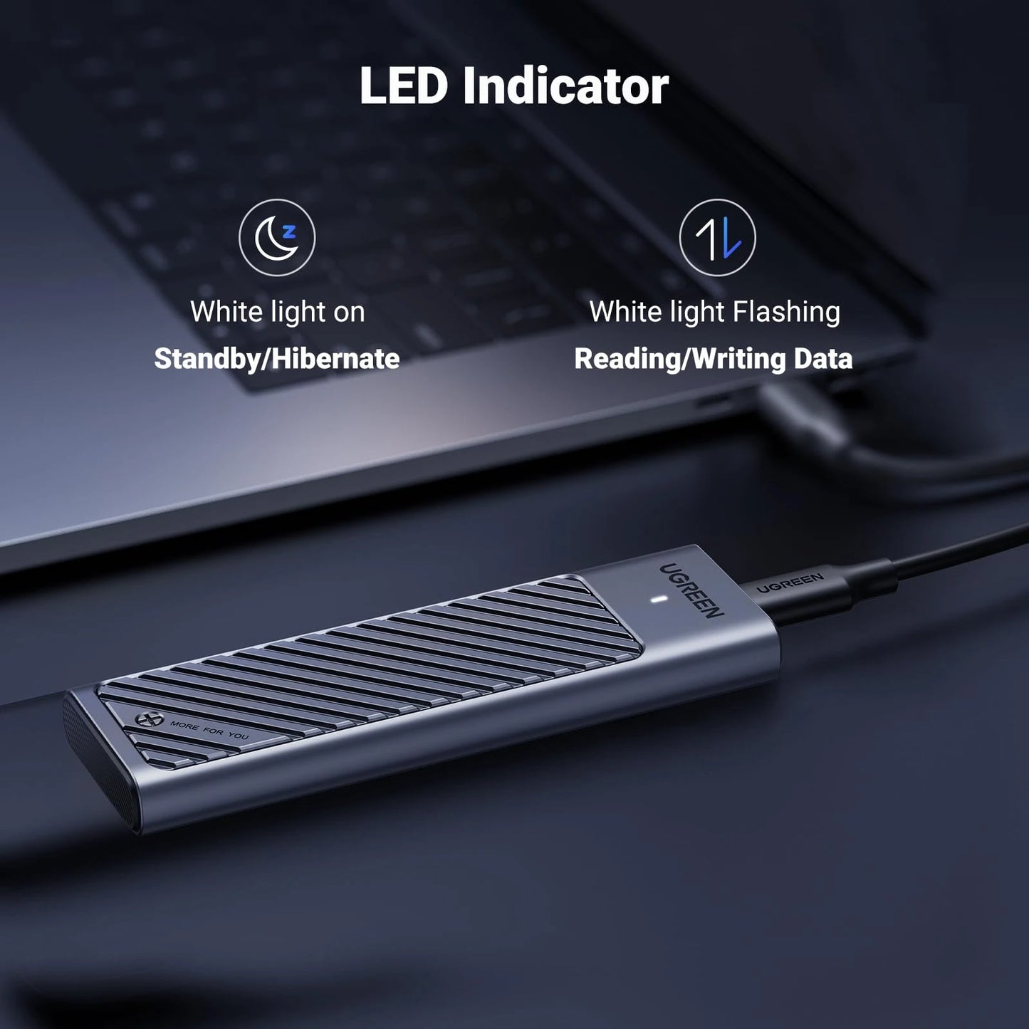 UGREEN M.2 PORTABLE HARD DRIVE ENCLOSURE (X0011OQFRJ)
